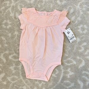 NWT Baby B’gosh pink ruffle onesie top shirt